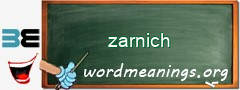 WordMeaning blackboard for zarnich